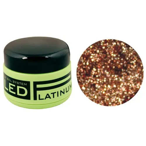 Barvni LED-/UV-gel 14 - Glitter Bright Copper, 9g