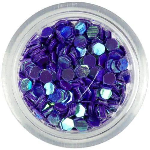Temno vijoličasti šestkotniki - 3 mm