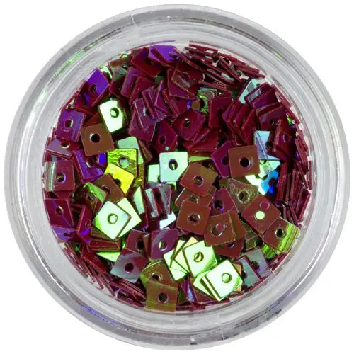 Okrasni kvadratki z luknjico - v barvi burgundca