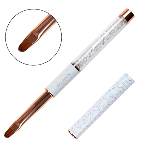 Zlati čopič za gel z okrasnimi kamenčki št. 6