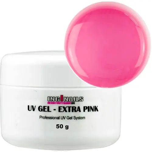 UV gel Inginails - Extra Pink - svetlo rožnat enofazni, 50g