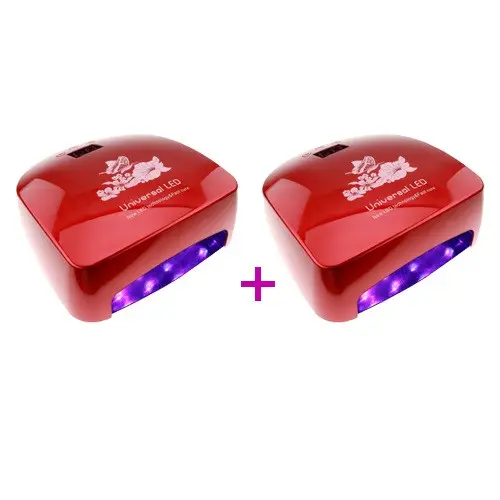 2 x rdeča LED-/UV-luč za nohte - 66 W