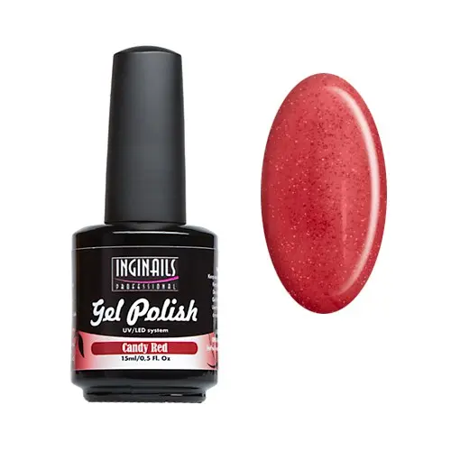 UV gel lak Inginails Professional 15ml - Candy Red
