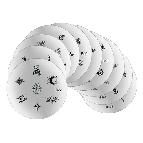 KOMPLET št.7: 10 šablon za okraševanje nohtov