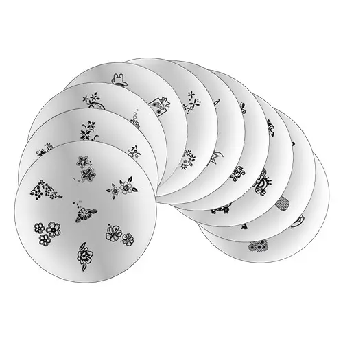 KOMPLET št. 13: 10 šablon za žigosanje nohtov