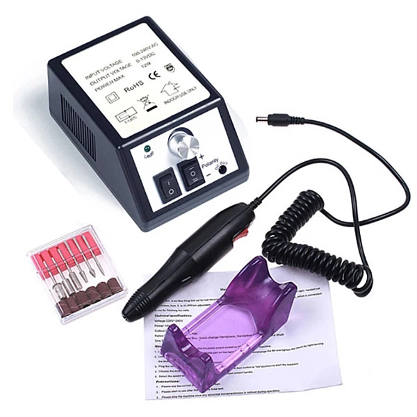 Brusilnik za nohte s krmiljenjem hitrosti vrtenja - črna