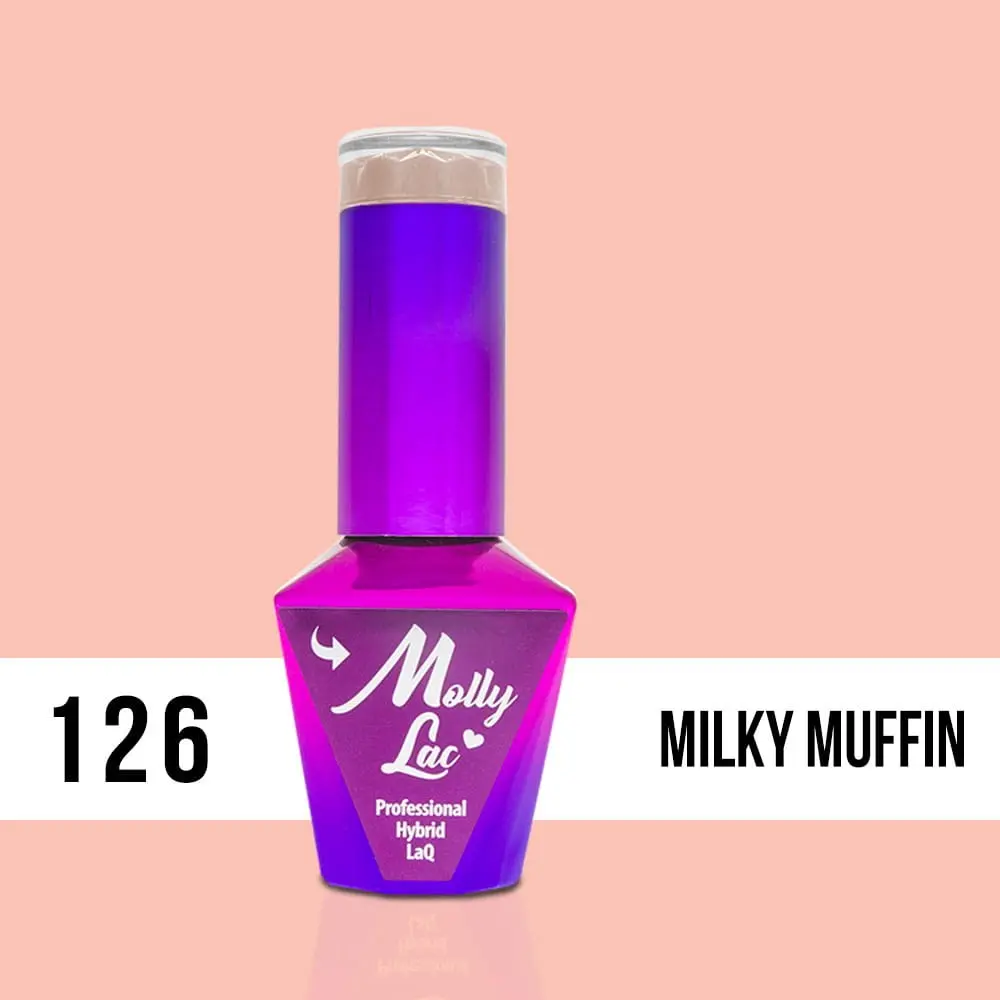 MOLLY LAC UV/LED gel lak Yoghurt - Milky Muffin 126, 10ml