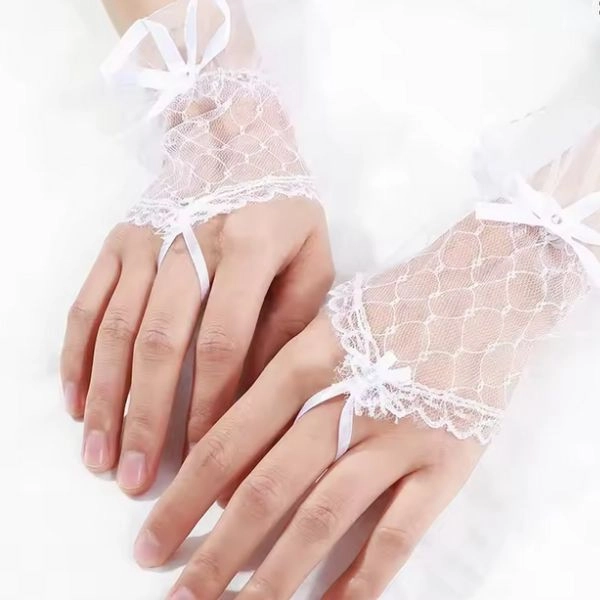 Okrasne rokavice za fotografiranje, bela