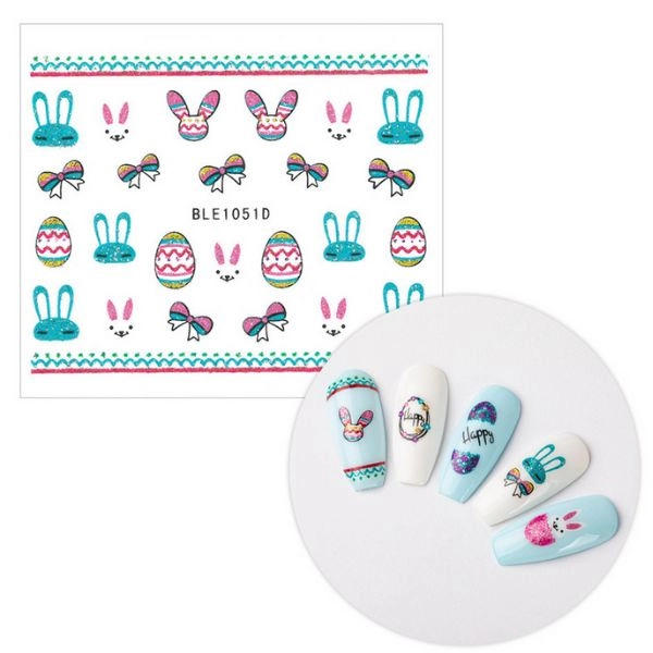 3D nalepke za nohte - velikonočne BLE 1051D