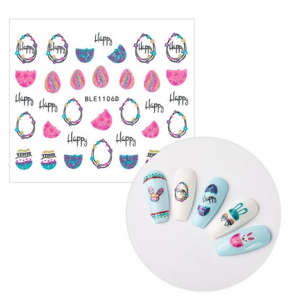 3D nalepke za nohte - velikonočne BLE 1106D