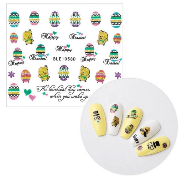 3D nalepke za nohte - velikonočne BLE 1058D