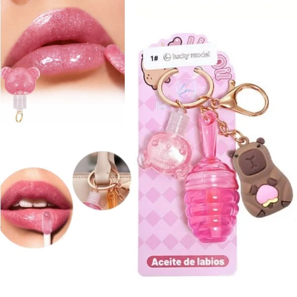 Obesek za ključe s sijajem za ustnice