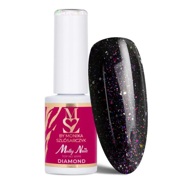 Molly Nails Top No Wipe Diamond - Night Show, 7g