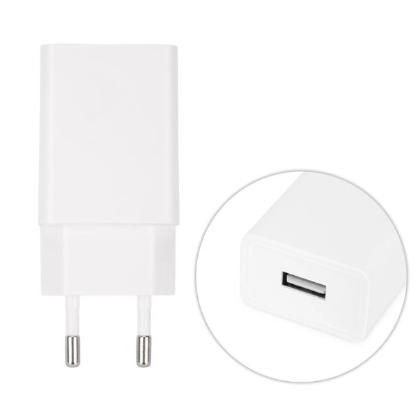 Napajalnik 5W USB-A, bel