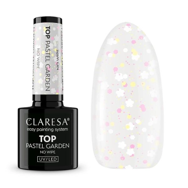 Claresa UV/LED gel TOP No Wipe - Pastel Garden, 5g