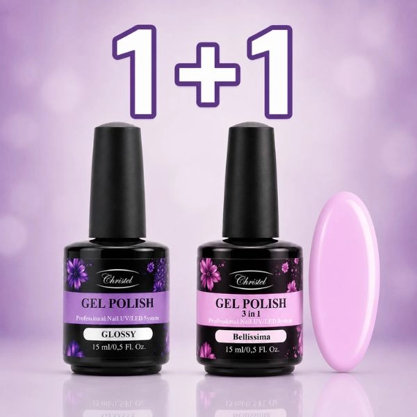 Christel Gel lak za nohte – Gel Polish Glossy 15 ml + AKCIJA: Gel lak Bellissima 15 ml BREZPLAČNO