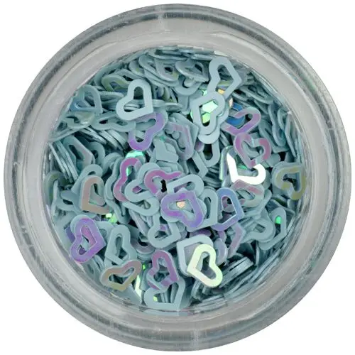 Konfeti za okraševanje nohtov - siva srca