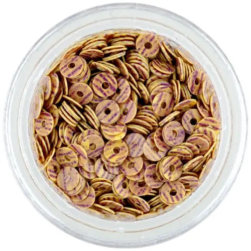 Okrogli bleščeči diski - bež z rjavimi črtami