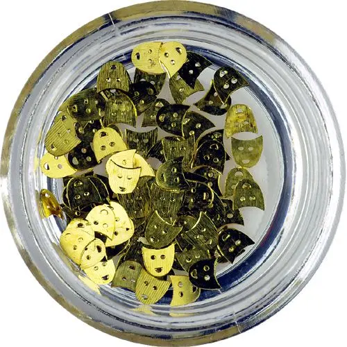 Pozlačeni ploščati okraski - maske