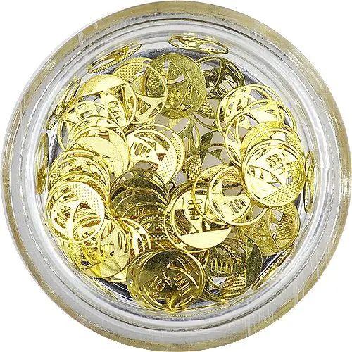 Pozlačeni ploščati okraski - krogi