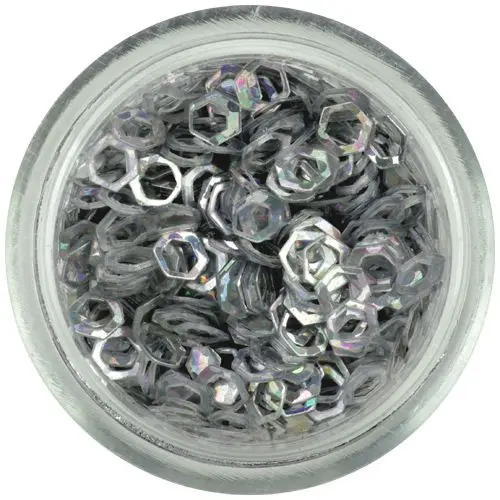 Srebrni šestkotniki - obrisi, hologramski učinek