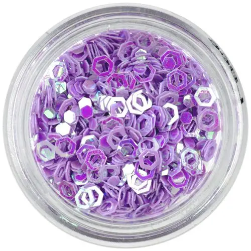 Bleščice - obrisi šestkotnikov, svetlo vijolični