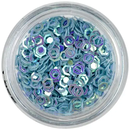 Bleščice - obrisi šestkotnikov, svetlo modri