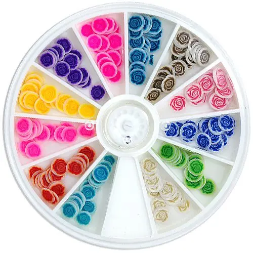 Okraski za nohte v škatli - vrtnice