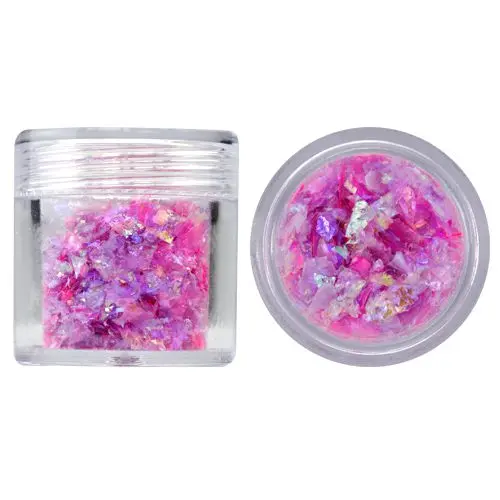 Nohtni okraski - vijoličasto rožnati kosmiči, 10 g