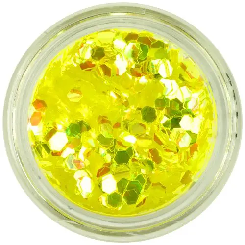 Ploščati okraski - šestkotni elementi za konice aqua, rumeni