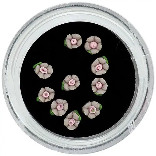 Akrilne cvetlice - svetlo rjave