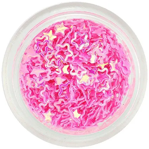 Svetlo roza rožice za nohte - obrisi