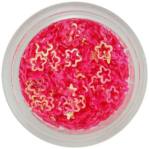 Nail art dekoracija - obrisi roza-rdečih rožic