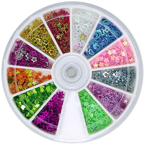 Okraski za nohte v škatli - mešani