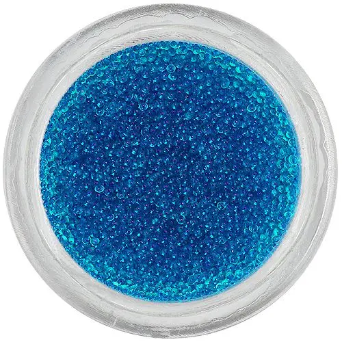 Okraski za nohte - 0,5mm perlice, karibsko modra