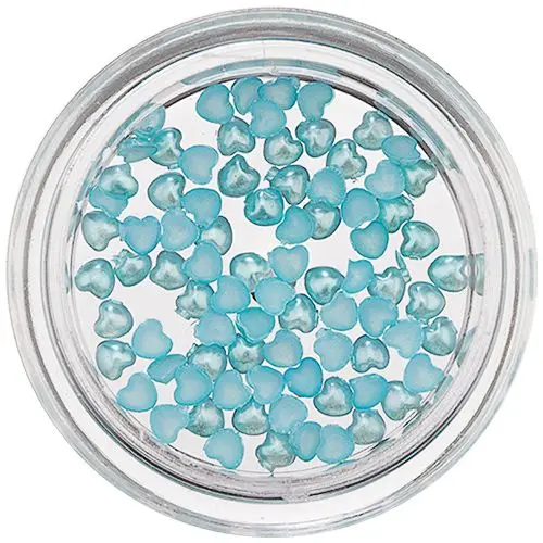 Lesketajoči okraski v obliki src - turkizno modri