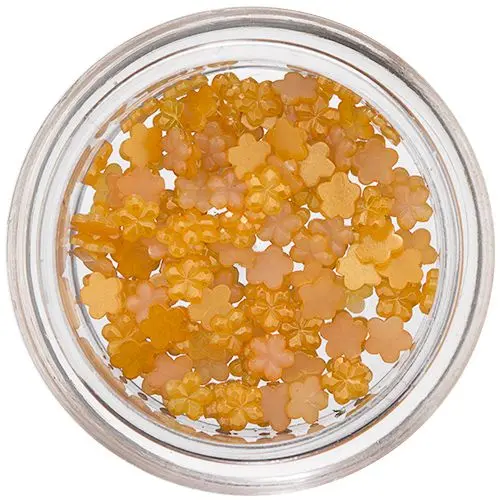 Majhne cvetlice za okraševanje nohtov - rumene, lesketajoče