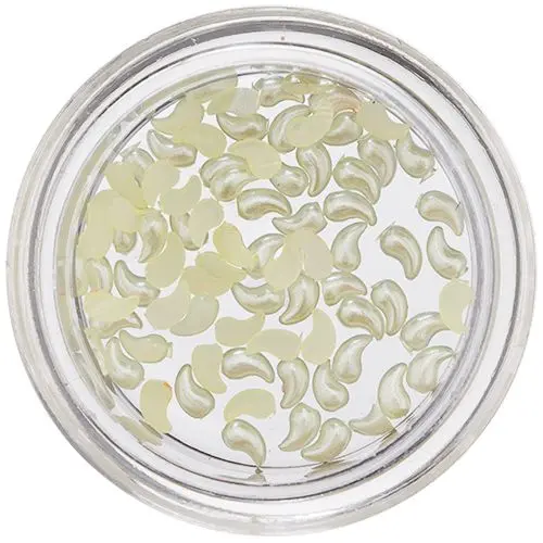 Ukrivljene svetlo rumene kaplje za okraševanje nohtov, lesketajoče