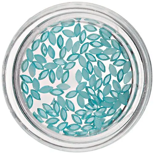 Bisernati okraski ovalne oblike - turkizno modri