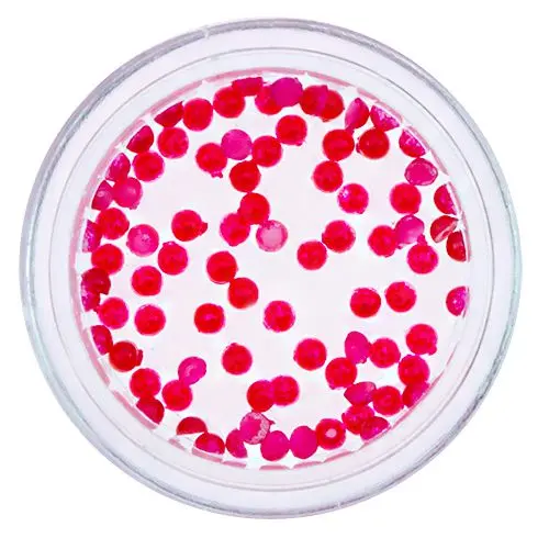 Perlice za okraševanje nohtov - rdeče, lesketajoče