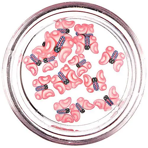 Fimo okraski - metuljčki, svetlo roza-beli