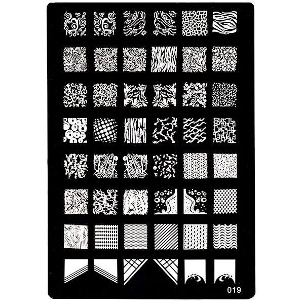 XL šablona za okrasno štempljanje nohtov, format A5, 019